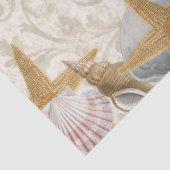 Sandy Seashell Starfish Seaside Decoupage Corner Tissuepapier (Detail)