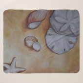 Sandy Seashells Sherpa Deken (Voorkant (horizontaal))