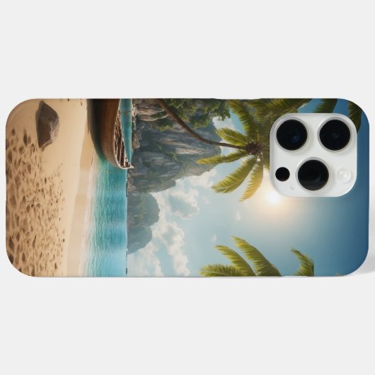 "Sandy Serenity : Beach coque iphone Design" (Verso (horizontal))