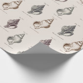 Sandy Shells  Seaside Pattern Wrapping Pap Cadeaupapier (Hoek)