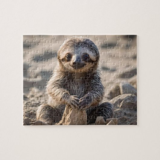 Sandy Shores: Baby Sloth Bouw Zandkastelen, Legpuzzel (Horizontaal)