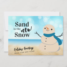 Sandy Snowman Beach Scene Nieuw Adres