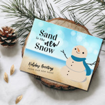 Sandy Snowman Beach Scene Nieuw Adres