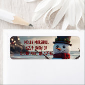 Sandy Snowman Etiket (Insitu)