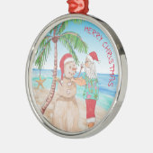 Sandy Snowman Snowbird Kerstmis Metalen Ornament (Links)