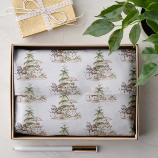 Sandy Snowmen Kerst Verzameling Patroon Tissuepapier (Geschenk)
