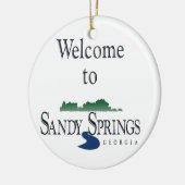 Sandy Springs, Atlanta, Georgia, kerstversiering Keramisch Ornament (Links)