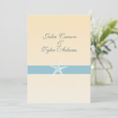 Sandy Starfish Invitation / 5x7 Kaart (Staand voorkant)