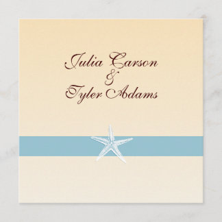 Sandy Starfish Invitation / Square Kaart