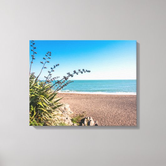Sandy sunny strand canvas afdruk (Voorkant)