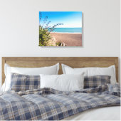 Sandy sunny strand canvas afdruk (Insitu (Slaapkamer))