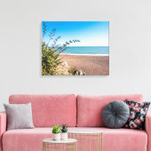 Sandy sunny strand canvas afdruk (Insitu (Woonkamer))