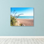 Sandy sunny strand canvas afdruk (Insitu (Houten vloer))
