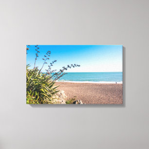 Sandy sunny strand canvas afdruk