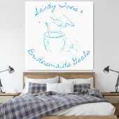 Sandy Toe & Bruidsmeisjes Doelen Kust Bachelorette Canvas Afdruk (Insitu (Slaapkamer))