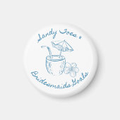 Sandy Toe & Bruidsmeisjes Doelen Kust Bachelorette Magneet (Voorkant)