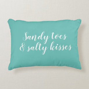 Sandy Toes en Salty Kisses Accent Pillow Kussen