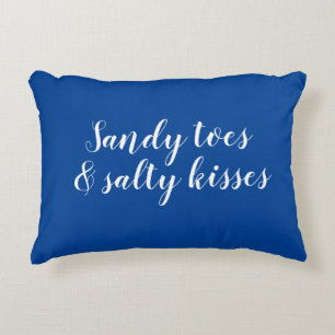 Sandy Toes en Salty Kisses Accent Pillow Kussen