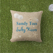 Sandy Toes Salty Baisers Coussin - Extérieur (Herbe)