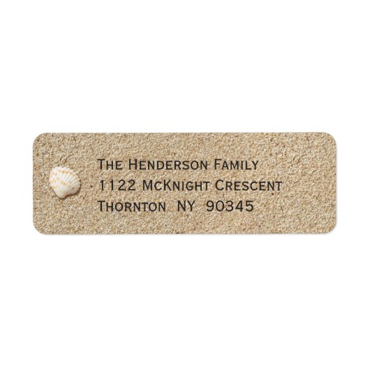 Sandy Toes Salty Kisses Étiquette de adresse de No (Devant)