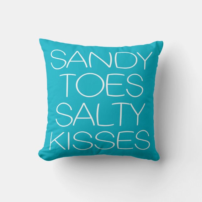 Sandy Toes Salty Kisses Kussen (Voorkant)