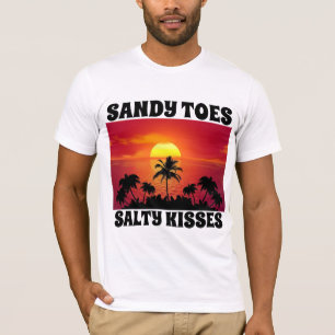 SANDY TOES SALTY KISSES T-SHIRTS TROPICAUX