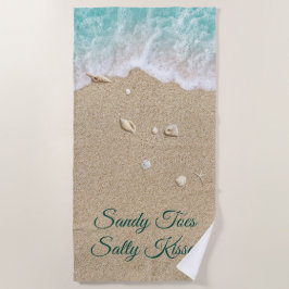 Sandy Toes Salty Kisses Turquoise Beach Waves Strandlaken