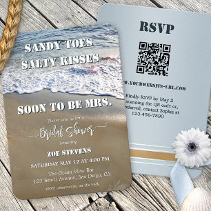 Sandy Toes Salty Kisses Vrijgezellenfeest Kaart