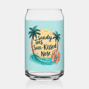 Sandy Toes Sun-Kissed Nose Beach esthetiek Blikvorm Glas