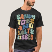 Sandy Toes Zoute Kusjes Retro T-shirt (Voorkant)