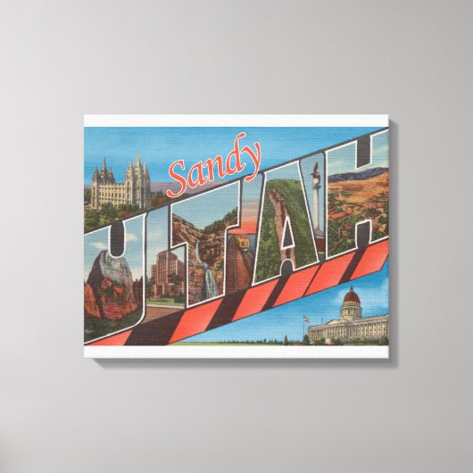 Sandy, UtahLarge Letter ScenesSandy, UT Canvas Afdruk (Voorkant)