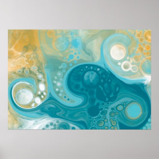 Sandy Waves Fluid Art Poster (Voorkant)