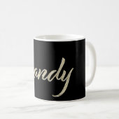 Sandy white gold Handwriting Tasse de café (Devant droit)