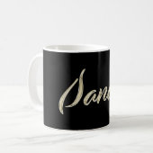 Sandy white gold Handwriting Tasse de café (Devant gauche)