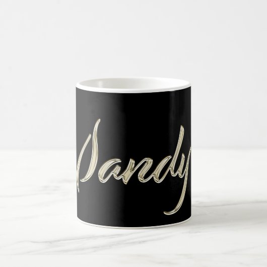 Sandy white gold Handwriting Tasse de café (Centre)