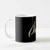 Sandy white gold Handwriting Tasse de café (Gauche)