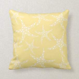 Sandy Yellow and White Starfish Pattern. Kussen