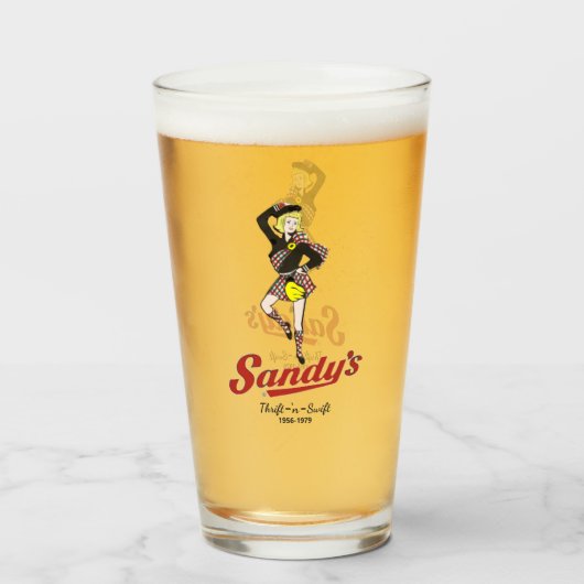 Sandy's drive-in glas (Voorkant gevuld)