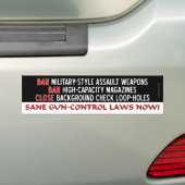 Sane Pistool-Control Wetten NU! Bumpersticker (Op auto)