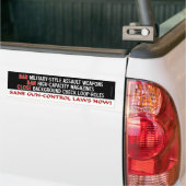 Sane Pistool-Control Wetten NU! Bumpersticker (Op Truck)
