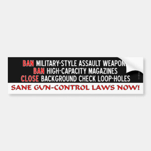 Sane Pistool-Control Wetten NU! Bumpersticker