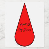 Sang De Mes Ennemis Étiquette De Vin (Étiquettes simples)