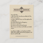 Sang précieux Jésus Saint Gertrude Cartes saintes (Dos)