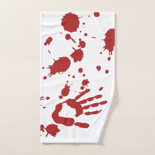 Sang trempé Spatter Main sanglante Imprimer Hallow (Serviette à main)