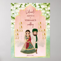 Sangeet mehndi Indian bruiloft welkomstbord