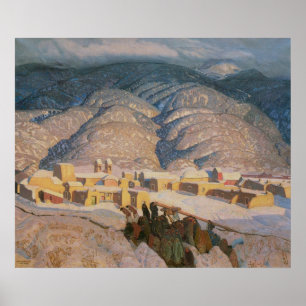 Sangre de Cristo Mountains door Blumenschein Poster