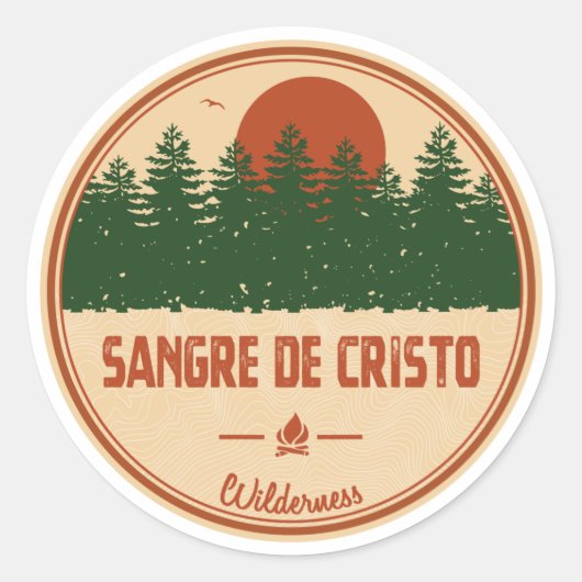 Sangre De Cristo Wilderness Ronde Sticker (Voorkant)