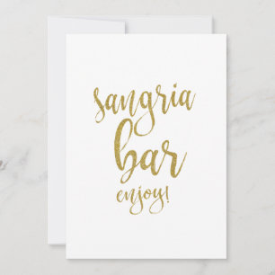 Sangria Bar Goud Glitter Betaalbaar Huwelijksbord