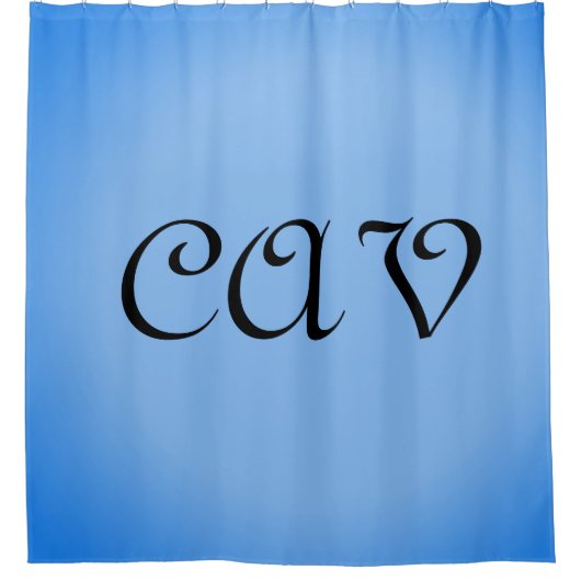 Sangria Cornflower Blue Douchegordijn (Voorkant)