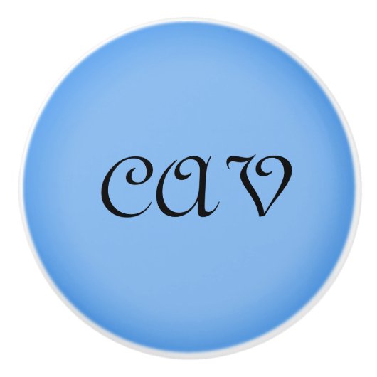 Sangria Cornflower Blue Keramische Knop (Voorkant)